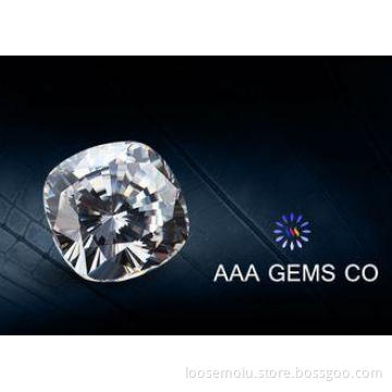 Supper White Classic Cushion Cut Moissanite Gemstone In Siz